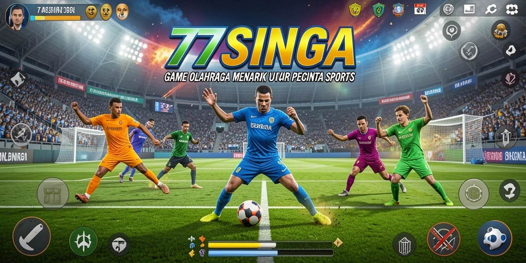 Tampilan menarik gameplay olahraga di 77SINGA dengan grafik yang menawan.