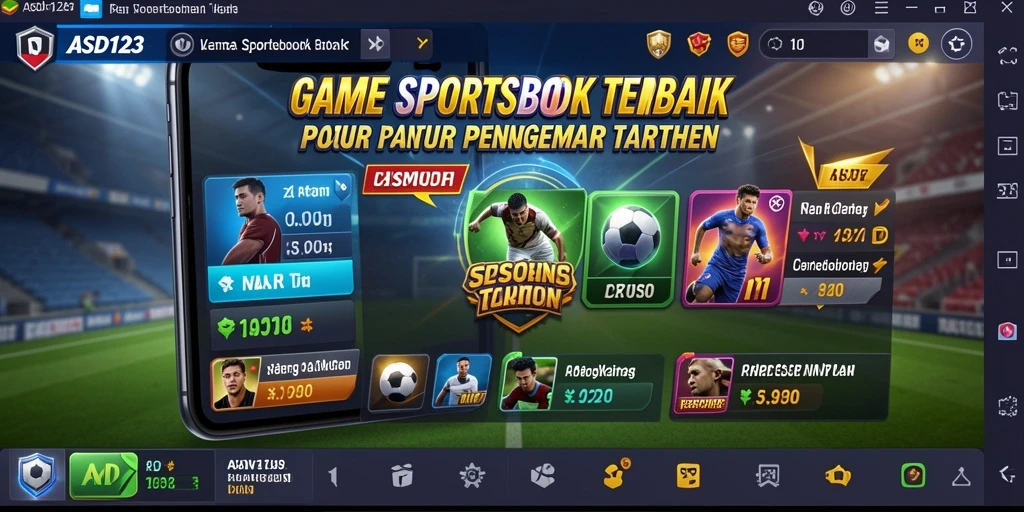 Screenshot gameplay Sportsbook yang menampilkan aplikasi ASD123.