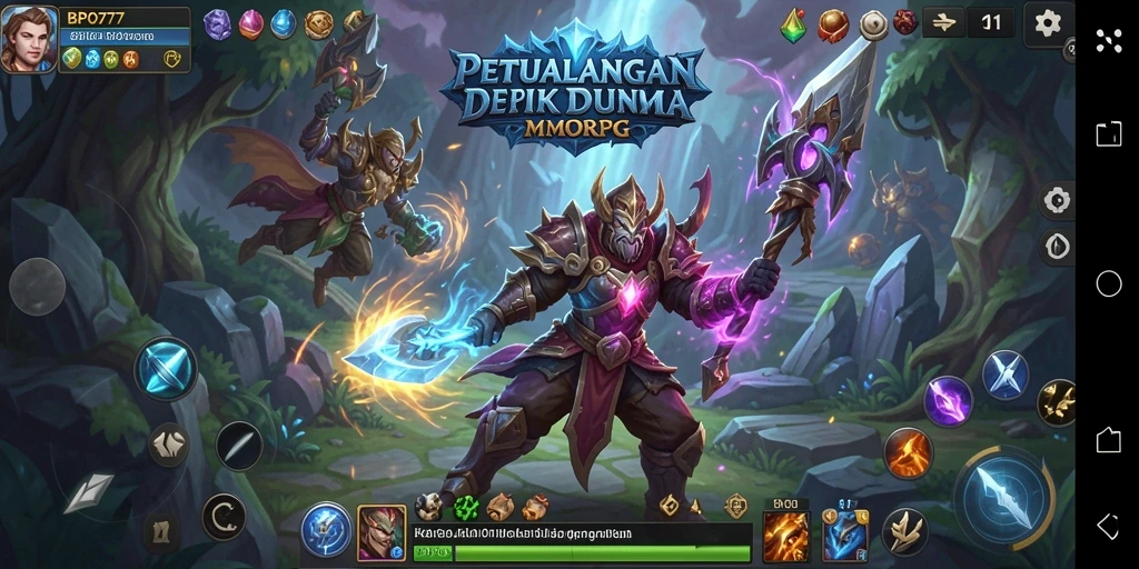 Screenshot BPO777 menampilkan aksi seru di dunia MMORPG.