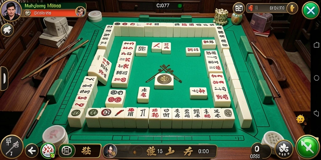 Tangkapan layar gameplay C0077 yang menampilkan tantangan Mahjong.