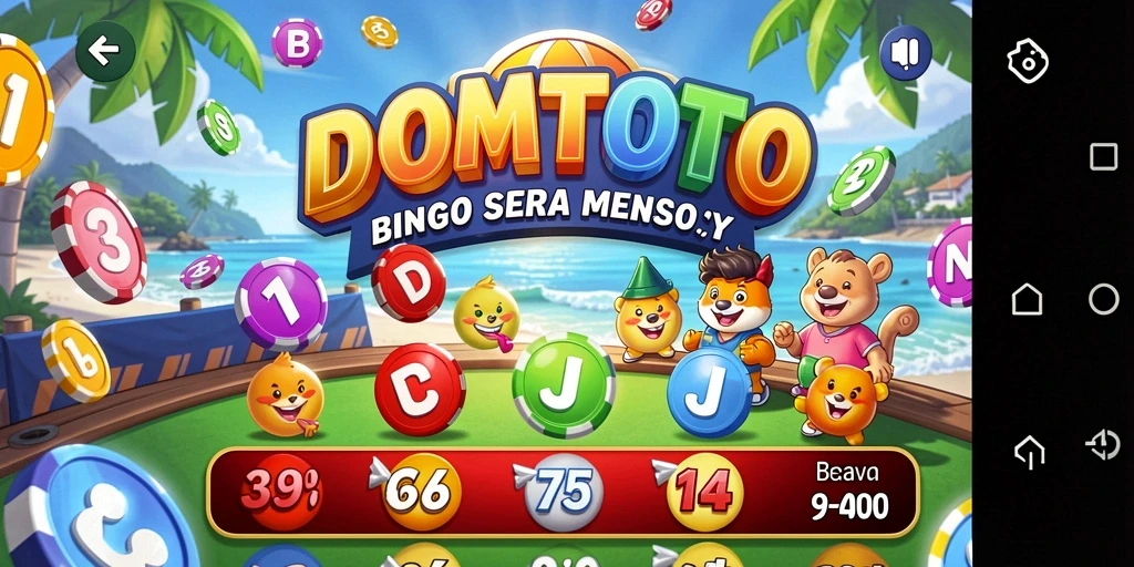 Tampilan menarik gameplay Bingo di DOMTOTO.