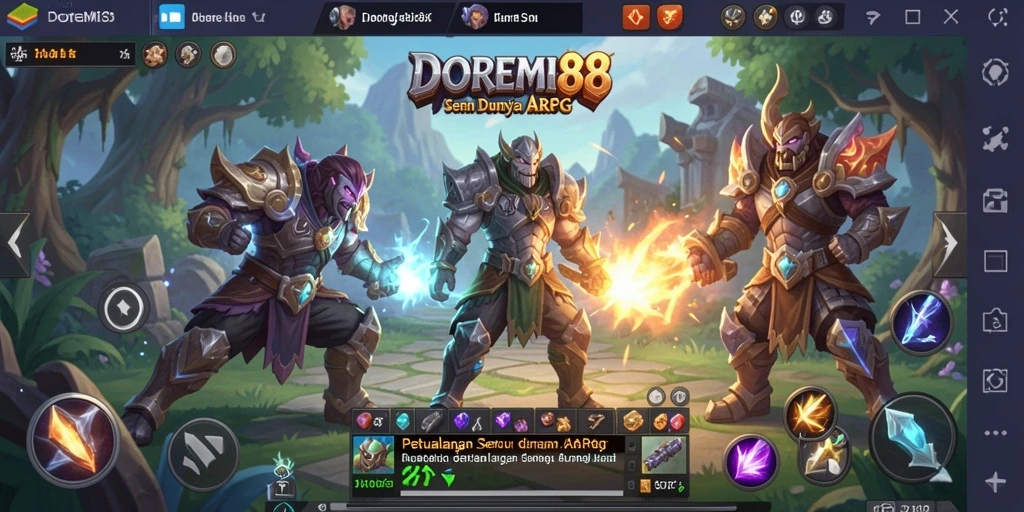 Tangkapan layar DOREMI88 menampilkan aksi pertarungan seru dalam game ARPG.