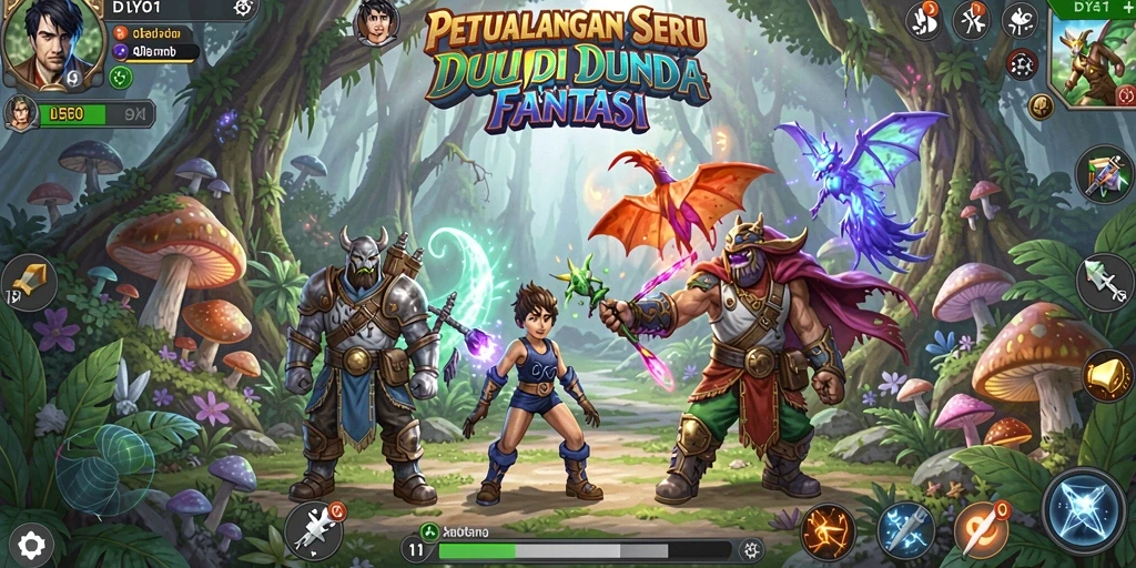 Tampilan gameplay DYO1 yang memukau dengan aksi petualangan yang mendebarkan.