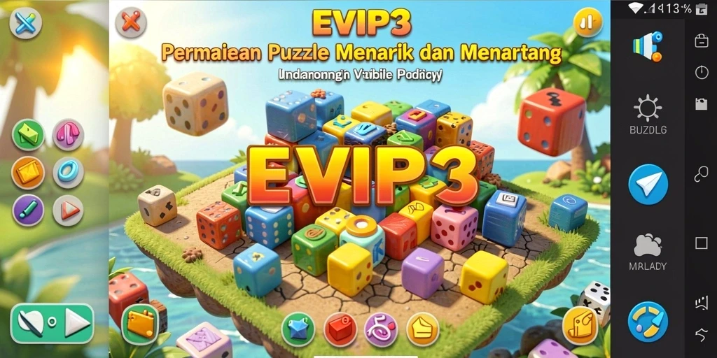 Tampilan gameplay seru EVIP3 menantang logika dan strategi.