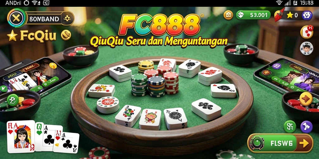 Tampilan gameplay QiuQiu yang menarik dan interaktif.