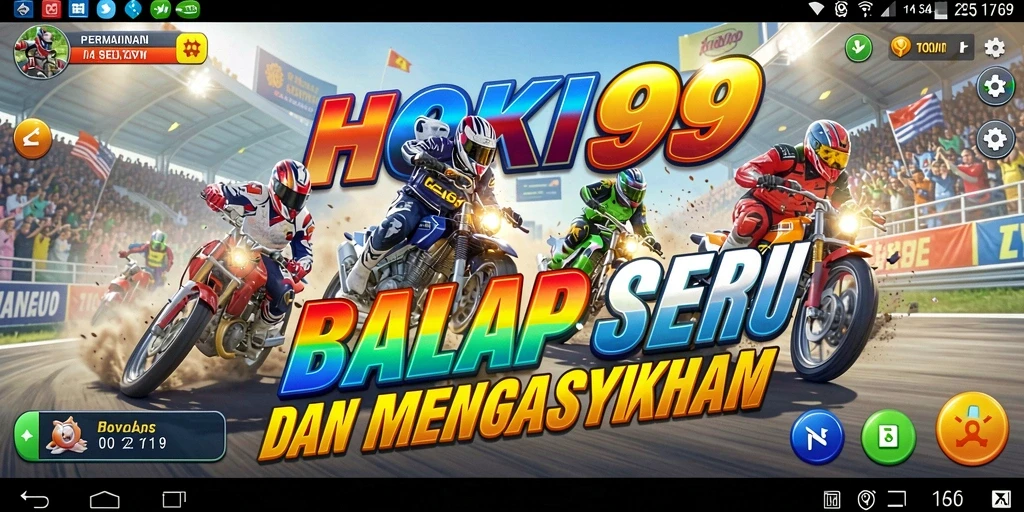 Tangkapan layar HOKI99 menunjukkan aksi balapan yang mendebarkan.