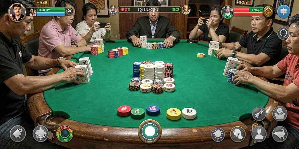 Screenshot gameplay HR89 yang menampilkan suasana bermain QiuQiu.