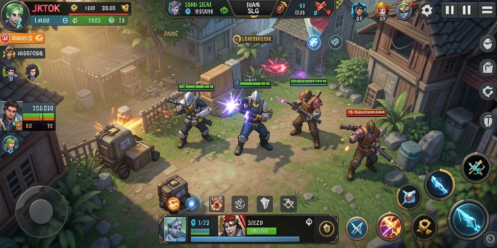 Tangkapan layar utama JKTOK menunjukkan aksi gameplay SLG yang seru dan menarik.