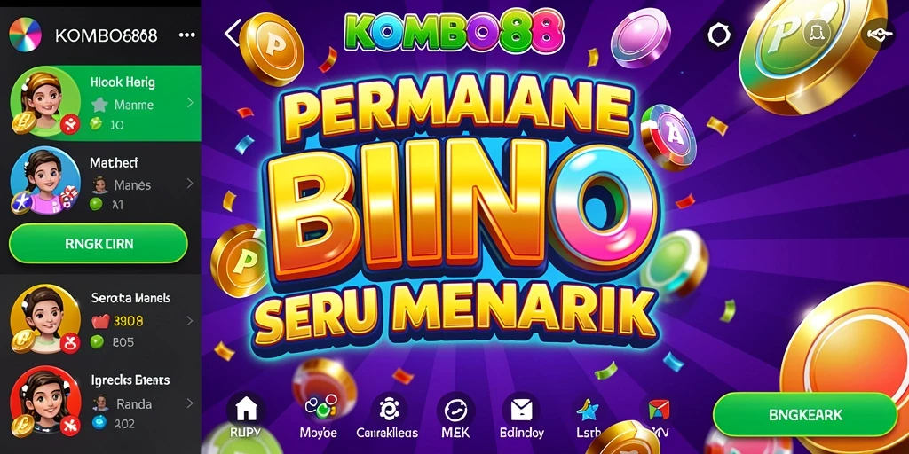 Screenshot gameplay <strong>KOMBO88</strong> yang menampilkan suasana Bingo yang seru.