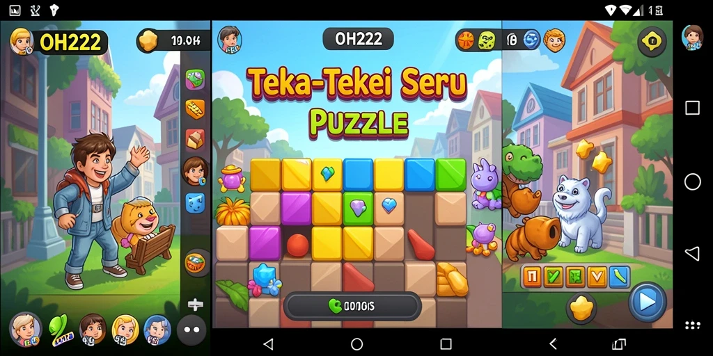 Tampilan gameplay menantang dan seru dalam OH222.