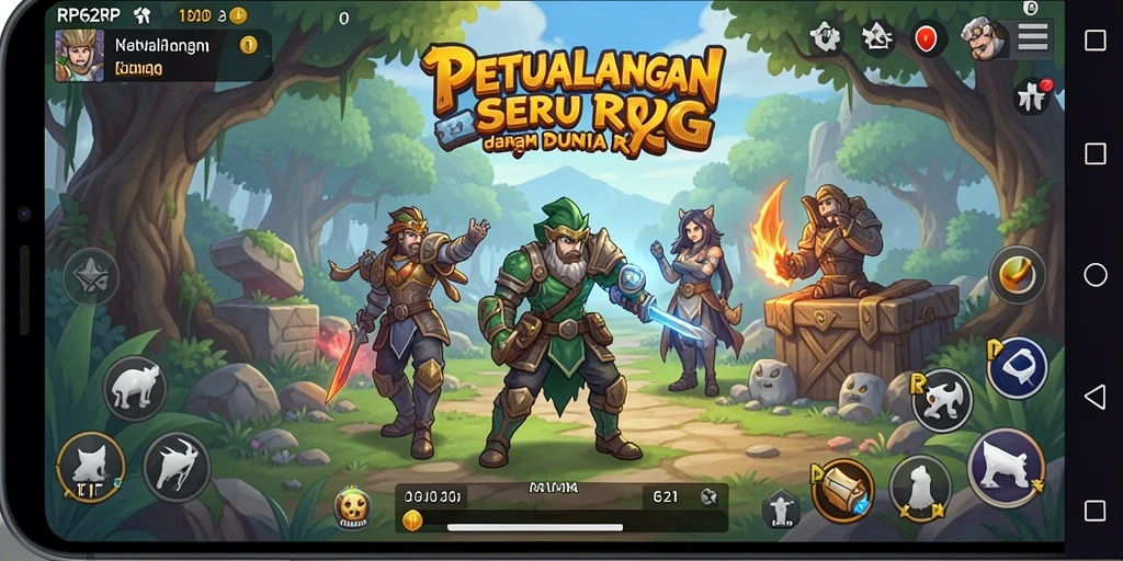 Tangkapan layar gameplay RP62RP dengan karakter dalam pertempuran epik.