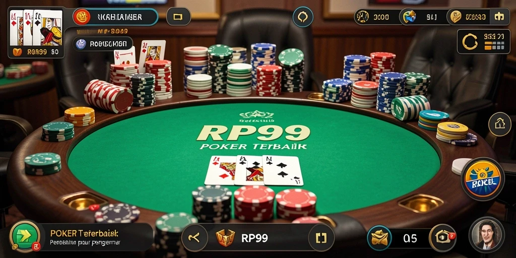Tampilan permainan Poker yang mendebarkan dan interaktif di RP99.