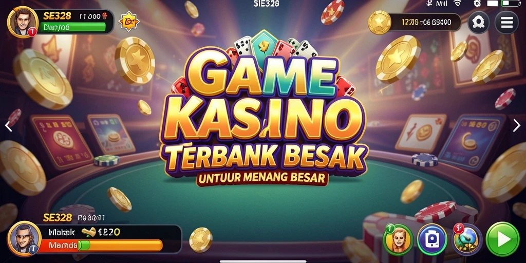 Screenshot gameplay SE328 menampilkan suasana kasino yang menakjubkan.